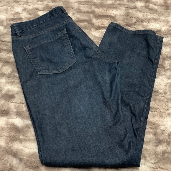 LOFT MODERN STRAIGHT DARK RINSE JEANS - Picture 3 of 3